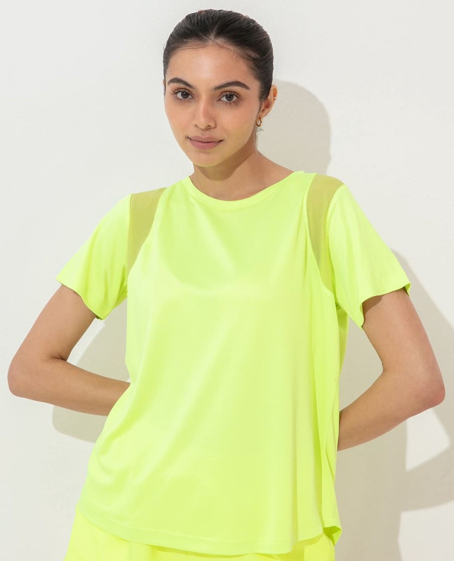 Topwear Kica Active  Stride Running Top: Neon ⋆ Timelesswearshop
