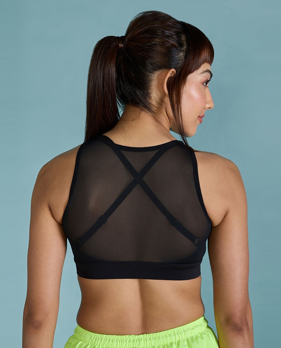 Topwear Kica Active  High Impact Mesh Sports Bra In Second Skn